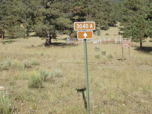 GDMBR: NF-3040A is the road ID for Valle Tio Vinces Campground.
